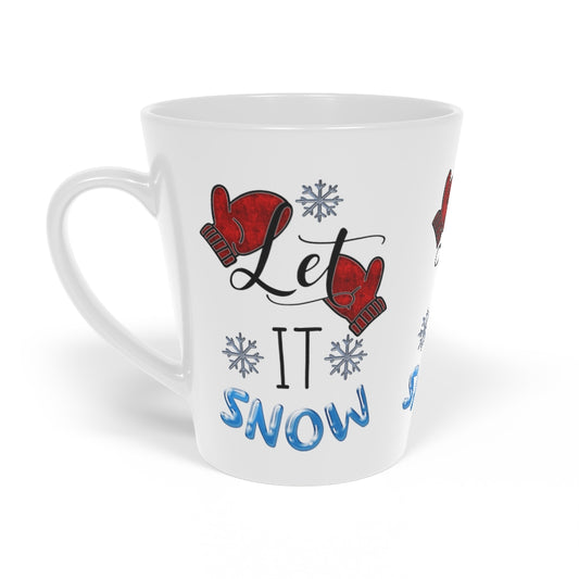 Let It Snow Latte Mug, 12oz