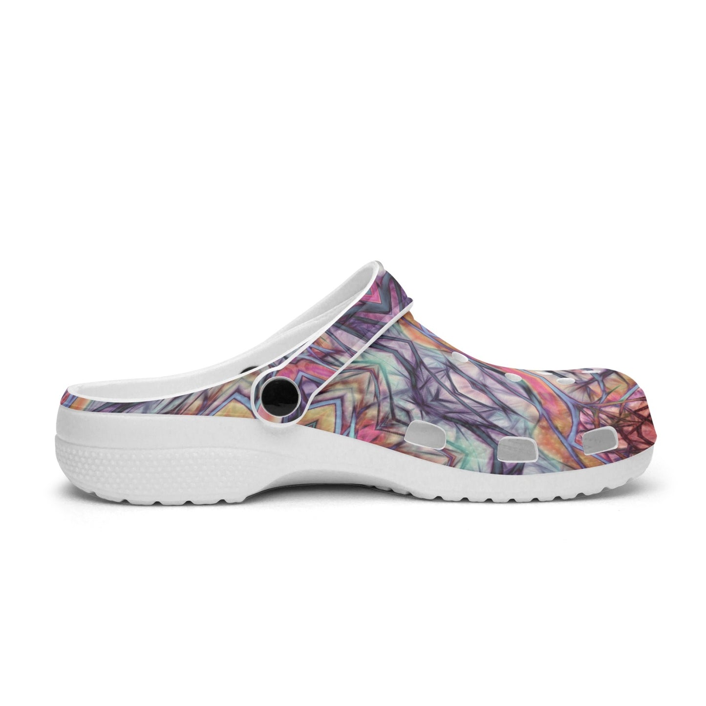 Pink Purple Kaleidoscope 2 413. All Over Printed Clogs