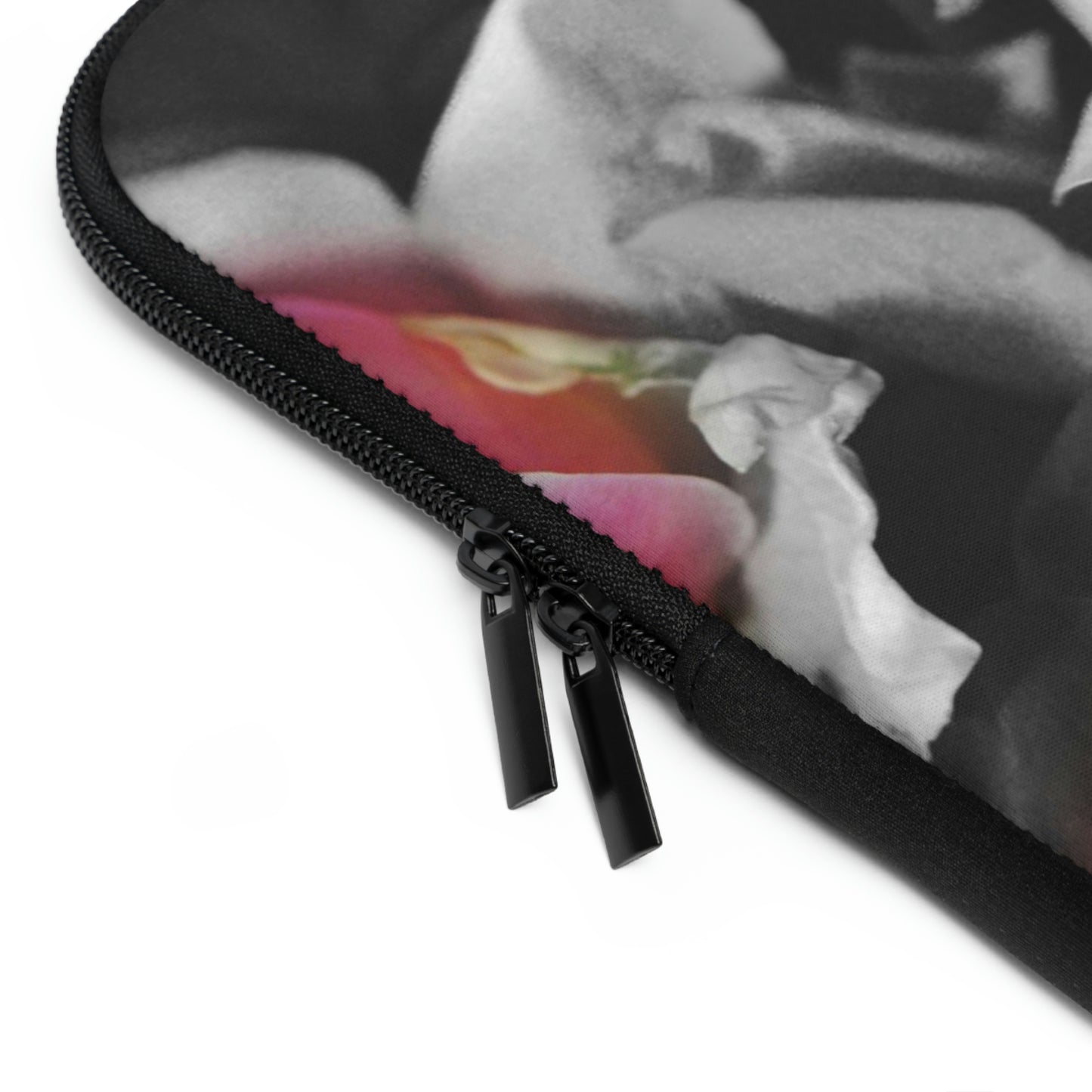 Black and White Roses Fade Laptop Sleeve