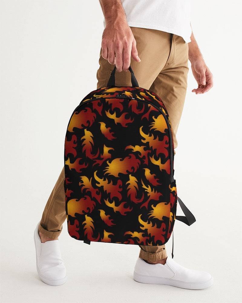 Abstract Flames Pattern  Large Backpack