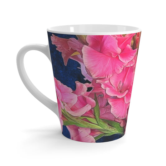 Pink Gladiolas Latte mug
