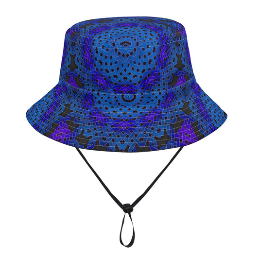 Blue Celtic Knot Kaleidoscope Fishermans Hat