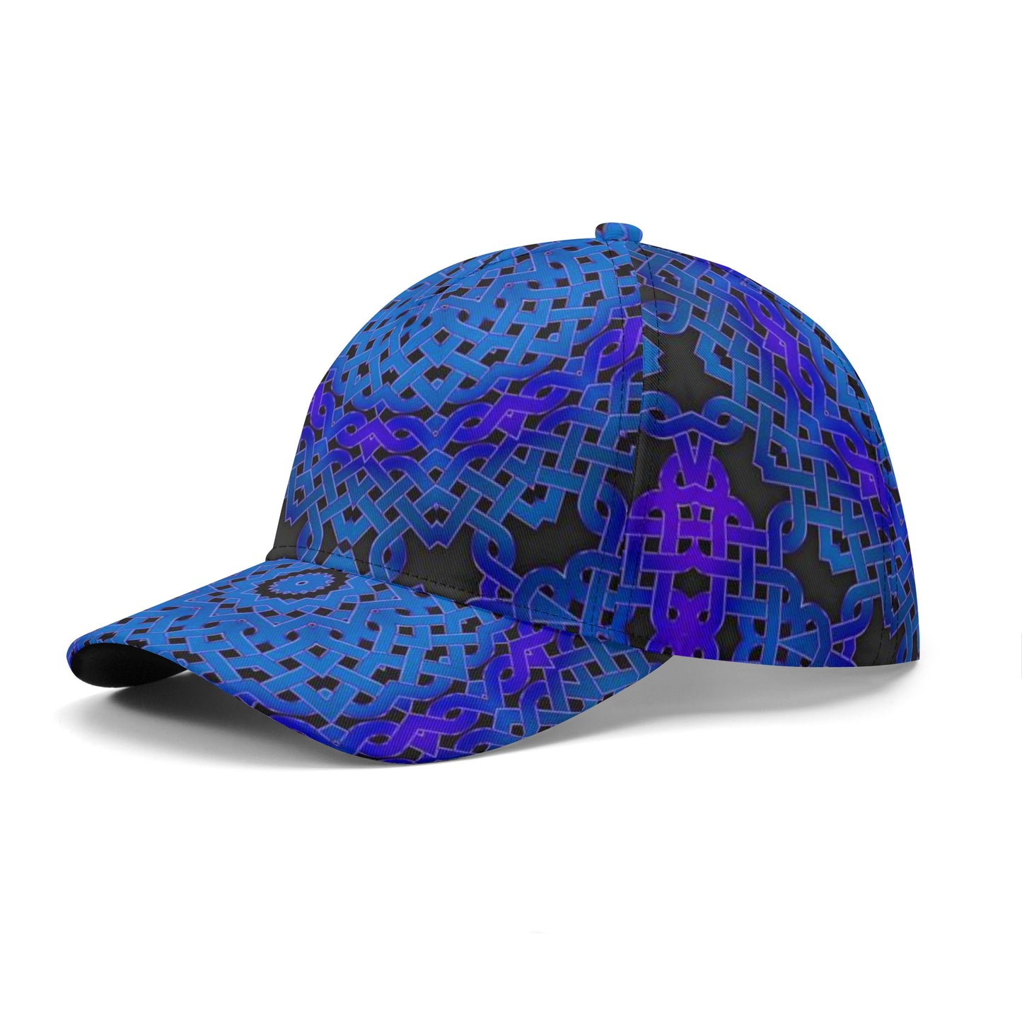 Blue Celtic Knot Kaleidoscope All Over Printing Baseball Caps