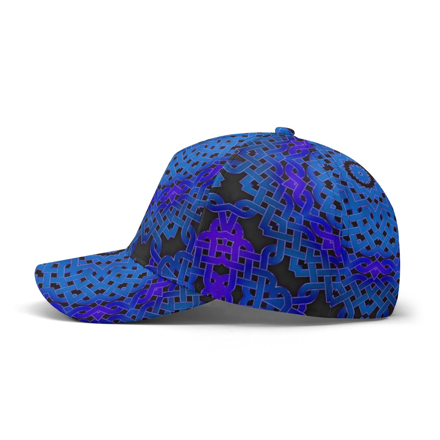 Blue Celtic Knot Kaleidoscope All Over Printing Baseball Caps