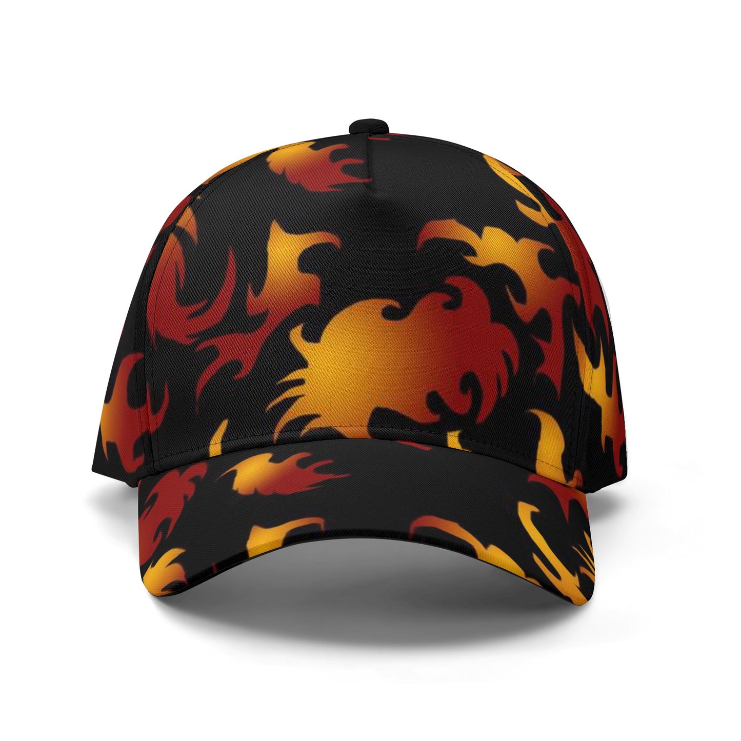 Abstract Flames Pattern All Over Printing Baseball Caps