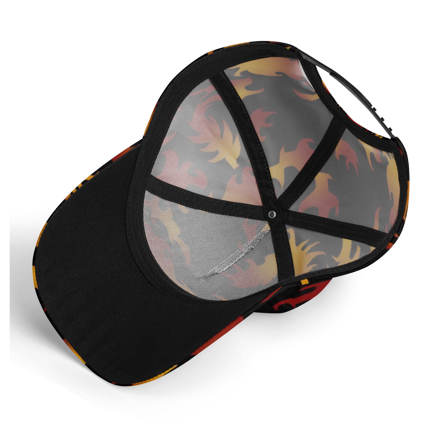 Abstract Flames Pattern All Over Printing Baseball Caps