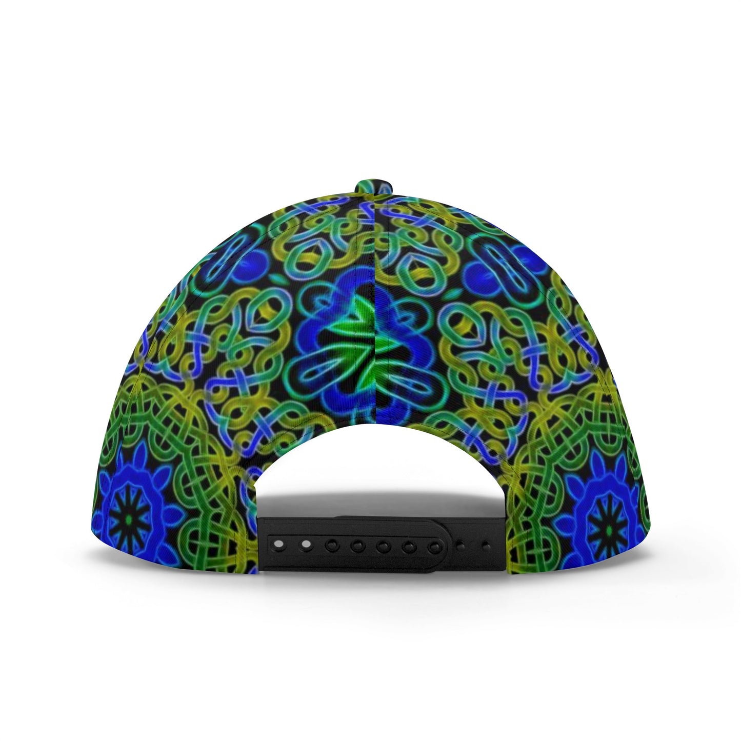 Blue Green Celtic Kaleidoscope All Over Printing Baseball Caps