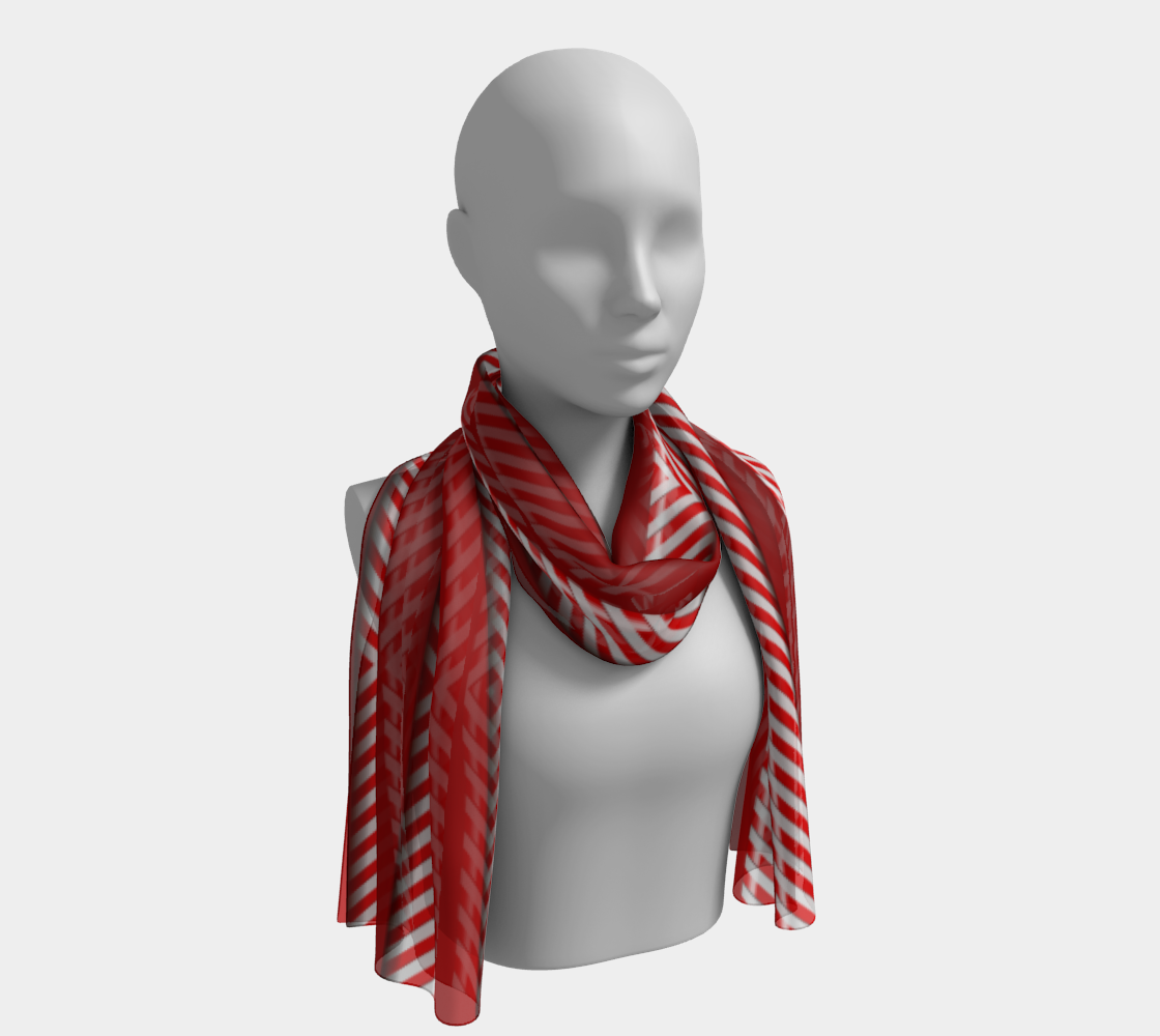 Peppermint Stripes Long Scarf
