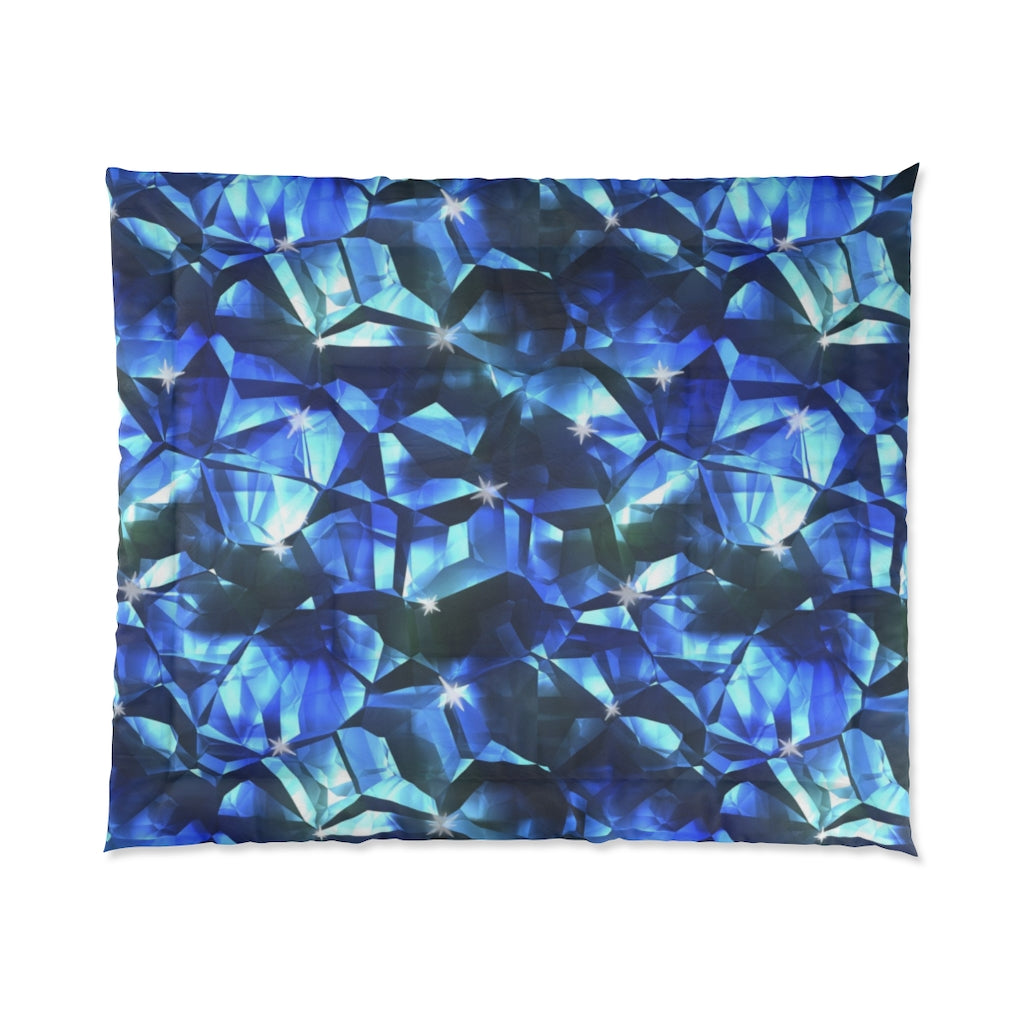 Blue Crystal Pattern Comforter