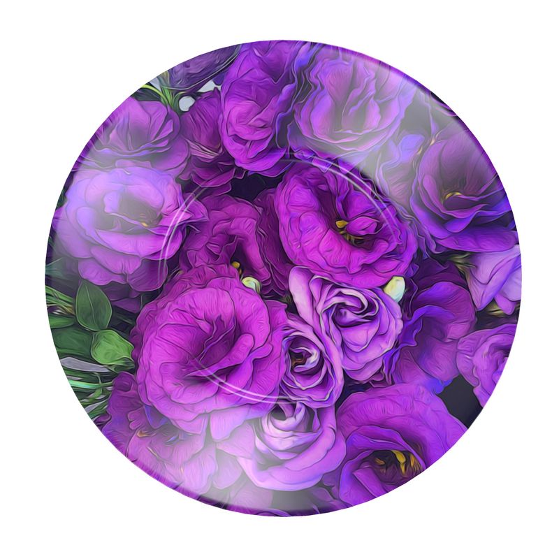 Purple Lisianthus Cup and Saucer