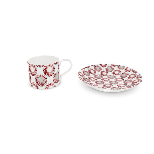 Peppermint Candy Dots Cup and Saucer