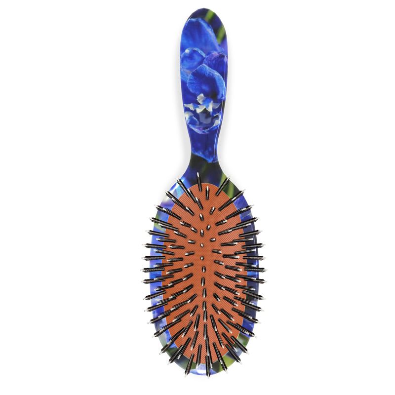 Blue Delphinium Hairbrush