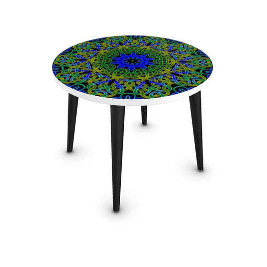 Blue Green Celtic Kaleidoscope Coffee Table