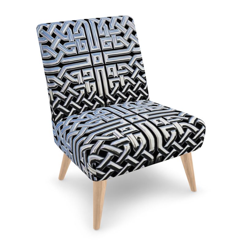 Chrome Celtic Knot Occasional Chair