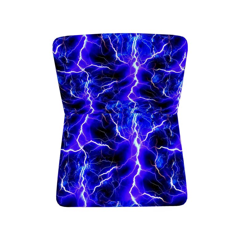 Blue Lightning Pattern Occasional Chair