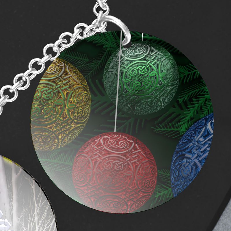 Celtic Christmas Triple Pendant Necklace