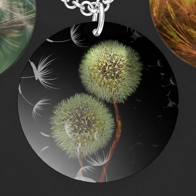 Dandelion Wishes Triple Pendant Necklace