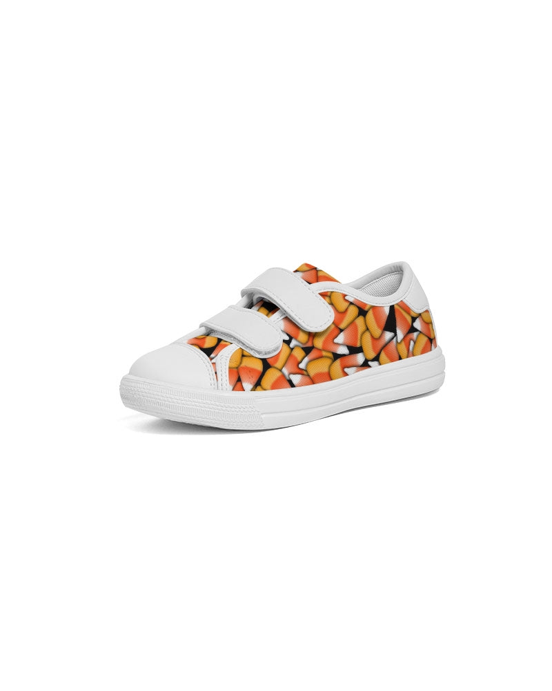 Candy Corn Pattern Kids Velcro Sneaker