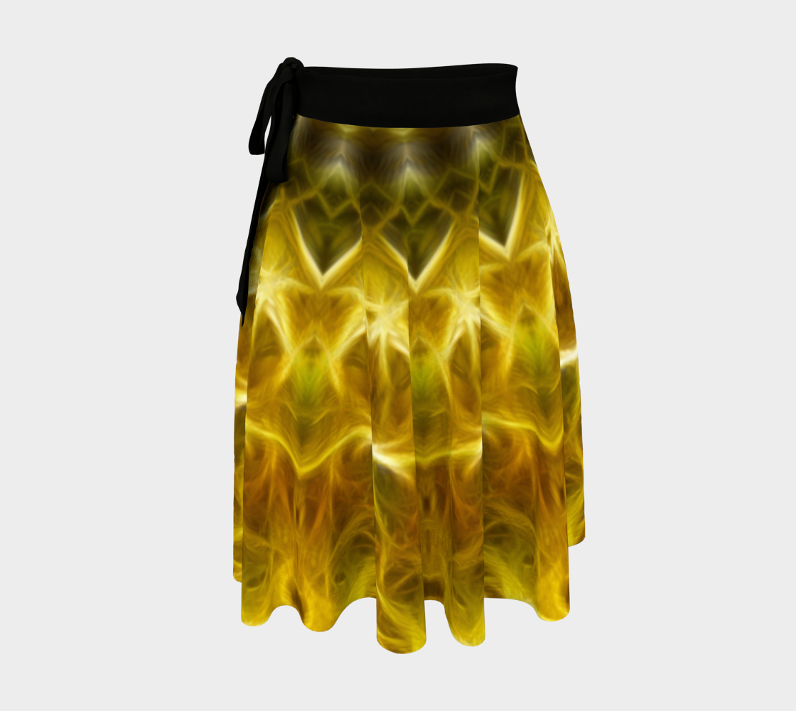 Yellow Abstract Wrap Skirt