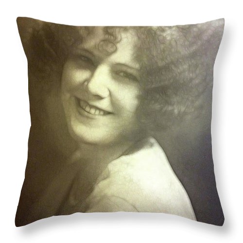 1931 Woman With Soft Hair - Throw Pillow