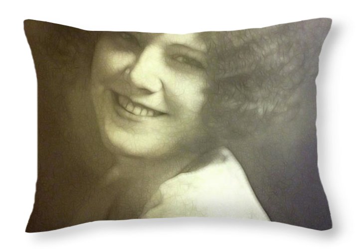 1931 Woman With Soft Hair - Throw Pillow