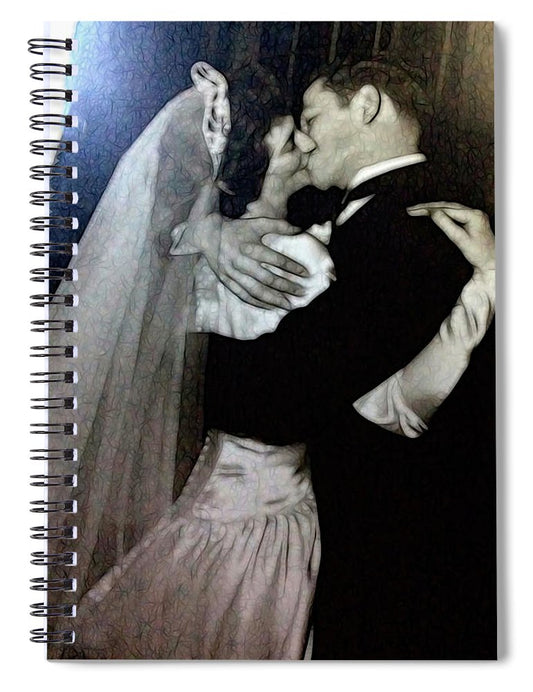 1940s Wedding Kiss - Spiral Notebook