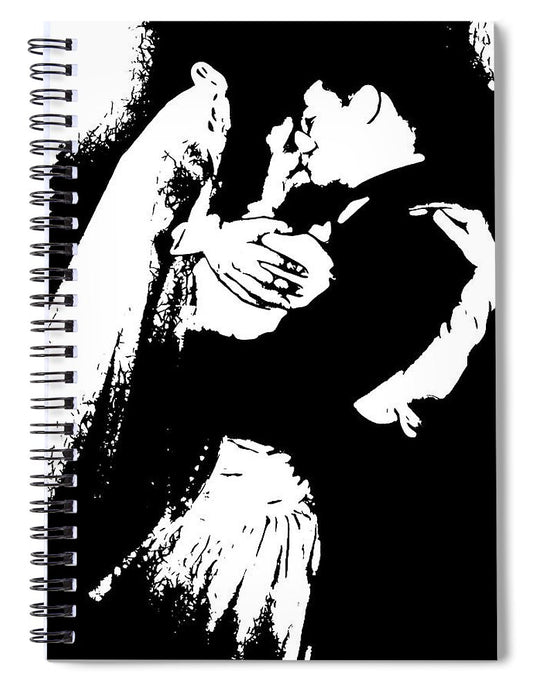 1940s Wedding Kiss Two Tone - Spiral Notebook