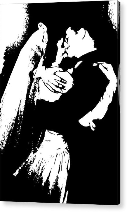 1940s Wedding Kiss Two Tone - Acrylic Print