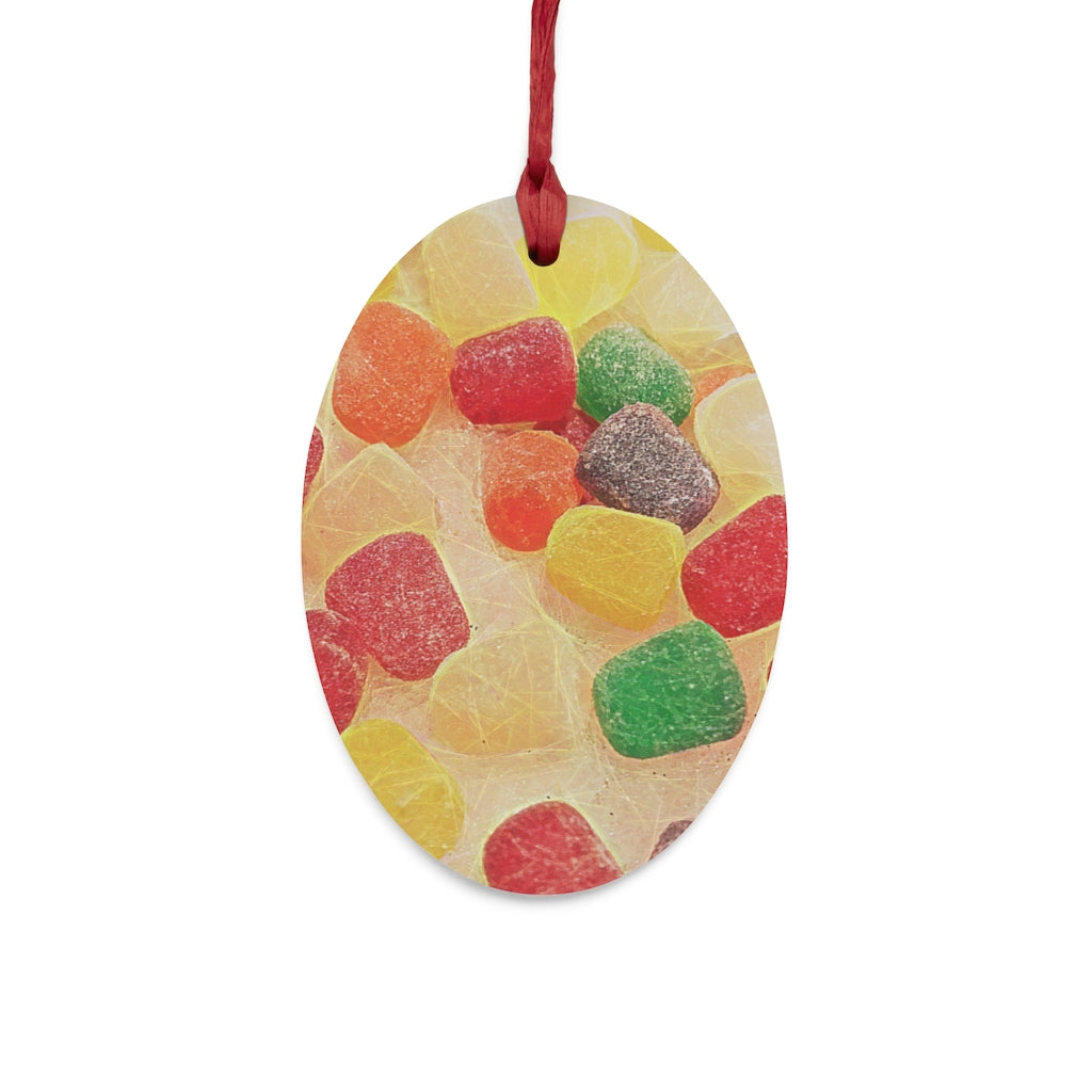 Gumdrops in The Snow Wooden Christmas Ornaments