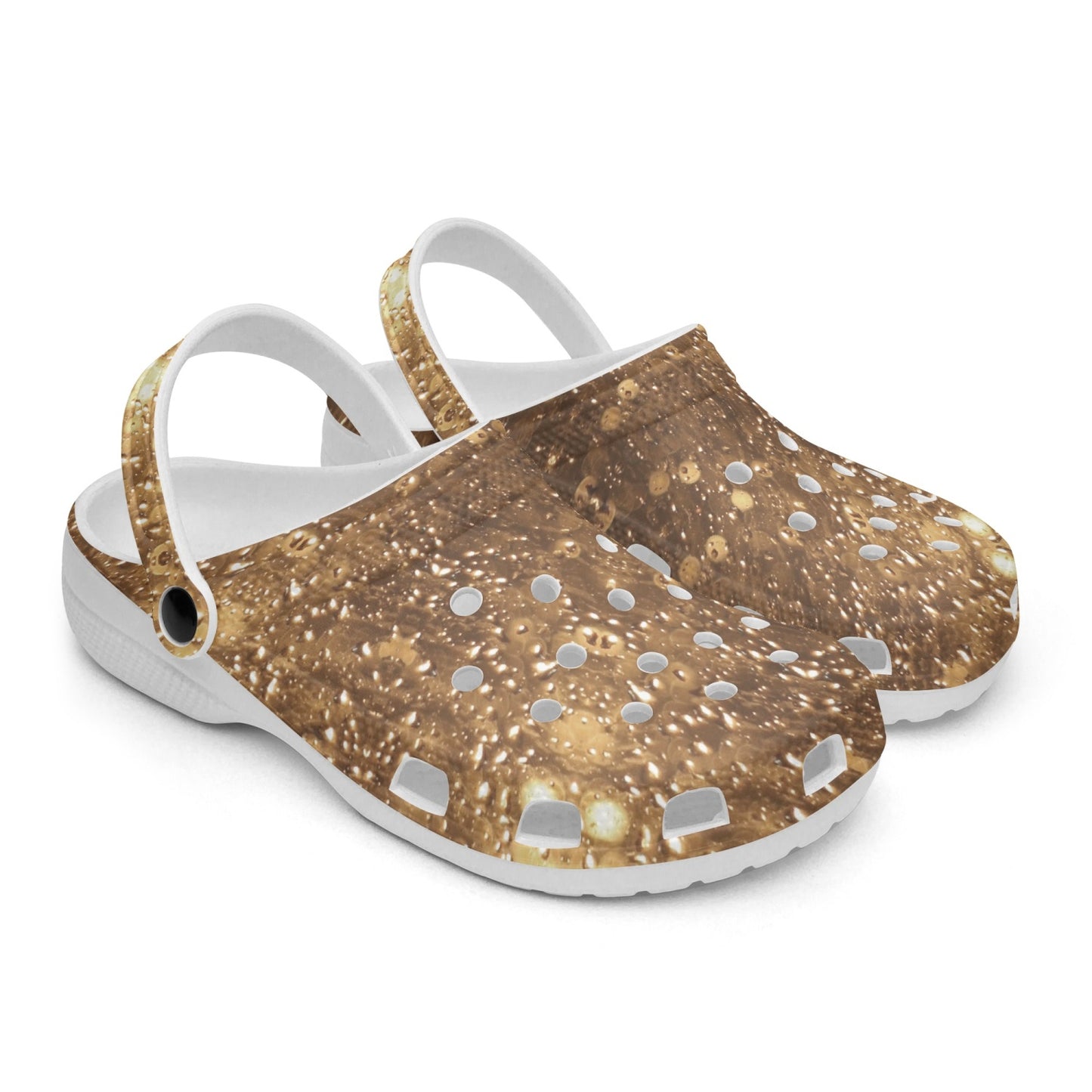 Gold Disco Kaleidoscope 413. All Over Printed Clogs