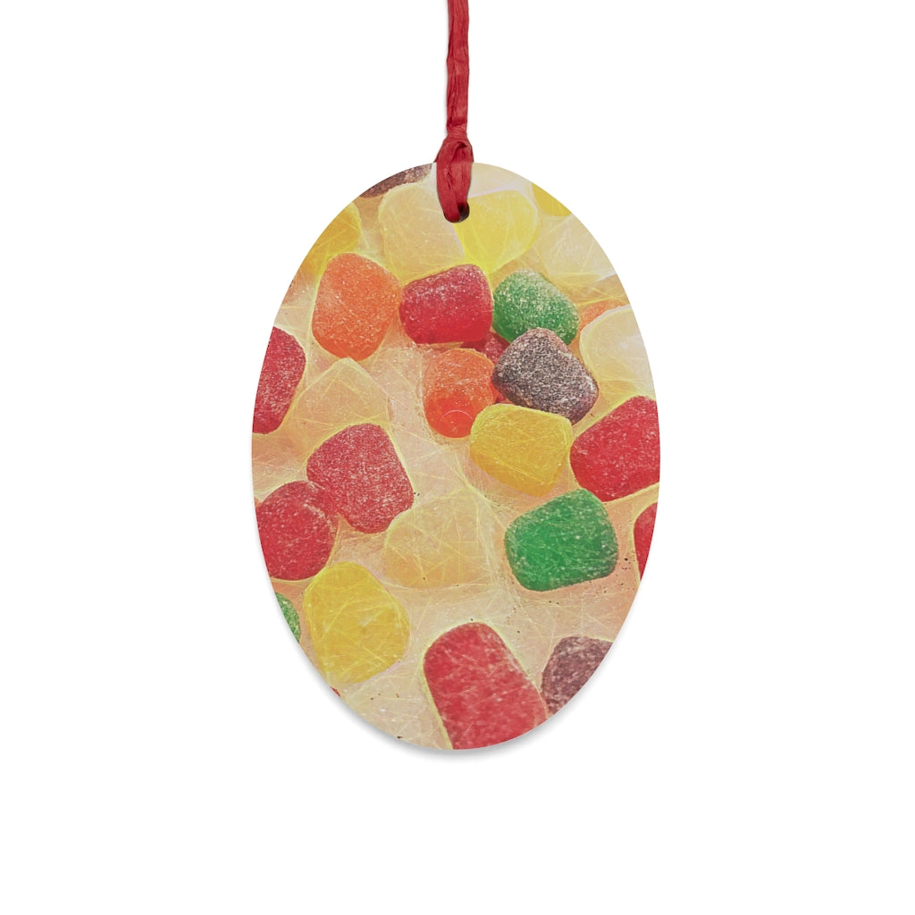 Gumdrops in The Snow Wooden Christmas Ornaments