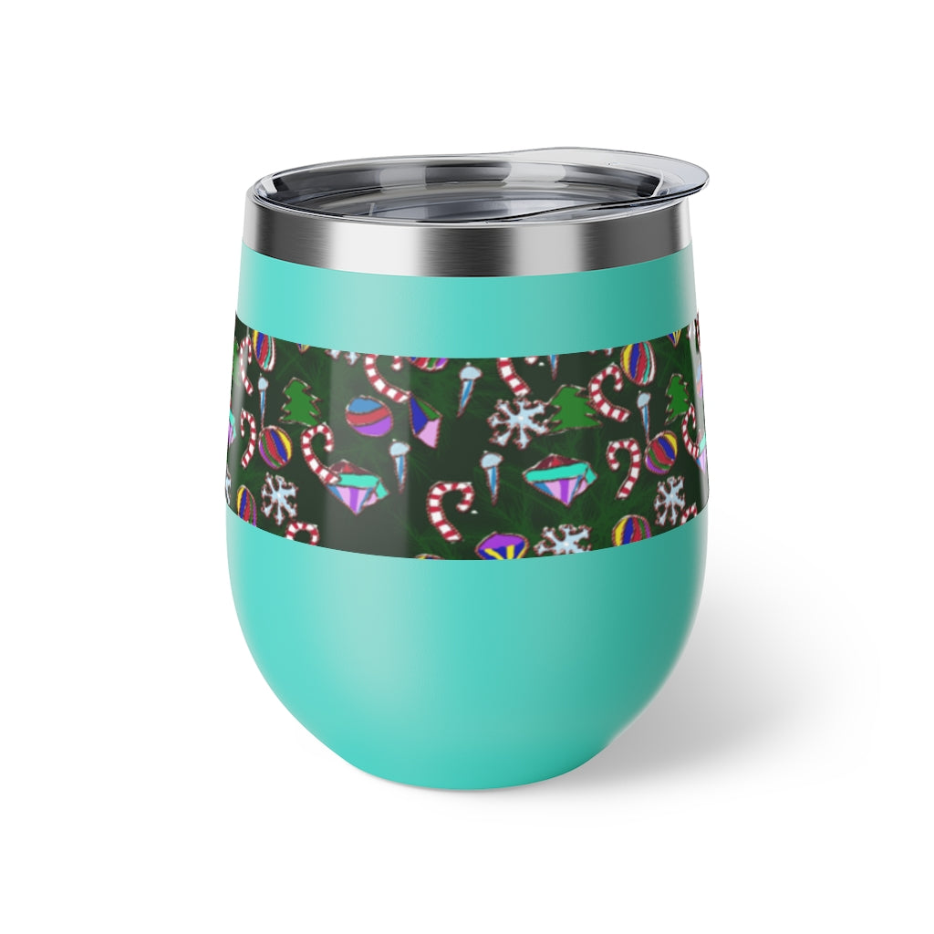 Ornaments Pattern Copper Vacuum Insulated Cup, 12oz