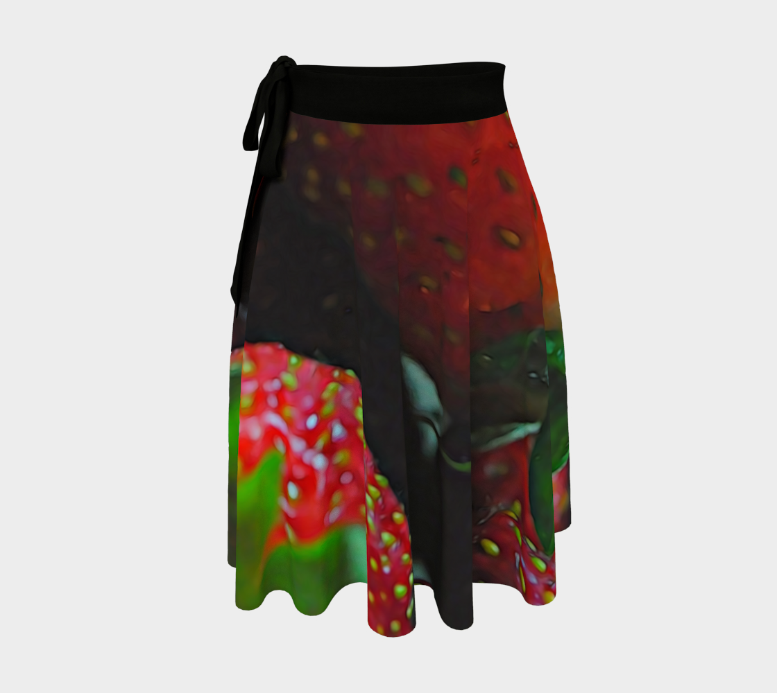 Strawberries Wrap Skirt
