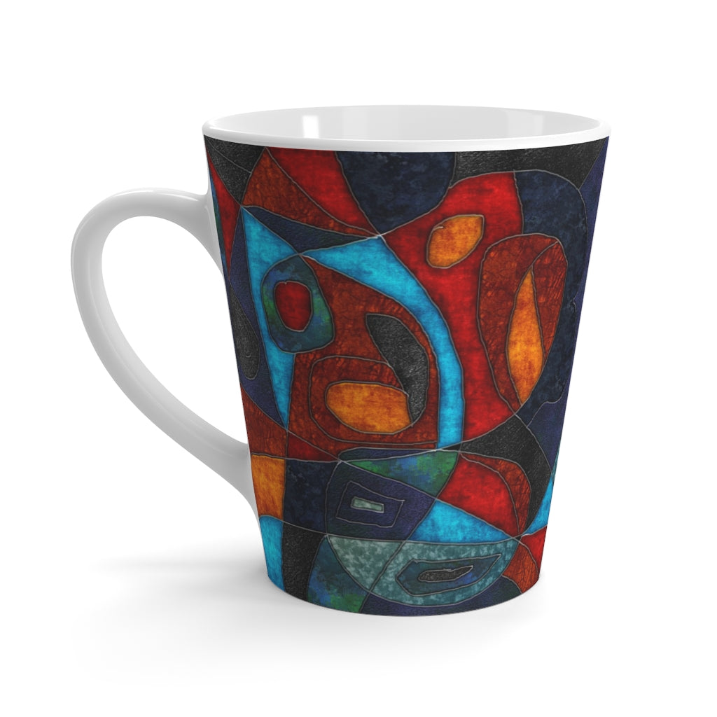 Abstract With Heart Latte mug