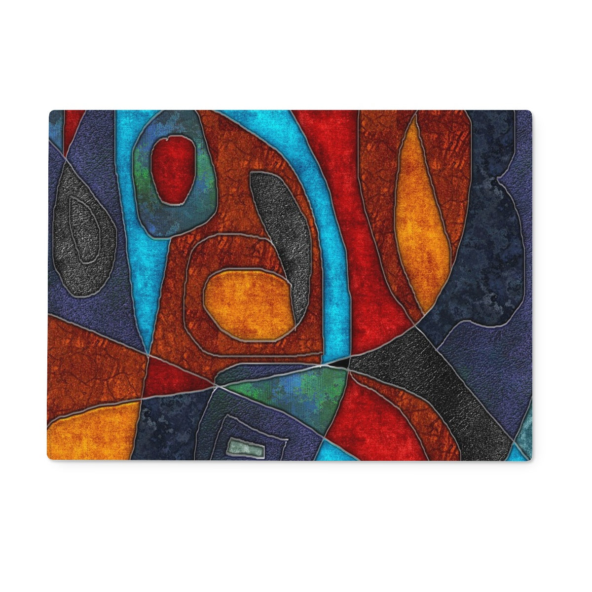 Abstract With Heart Glass Chopping Board