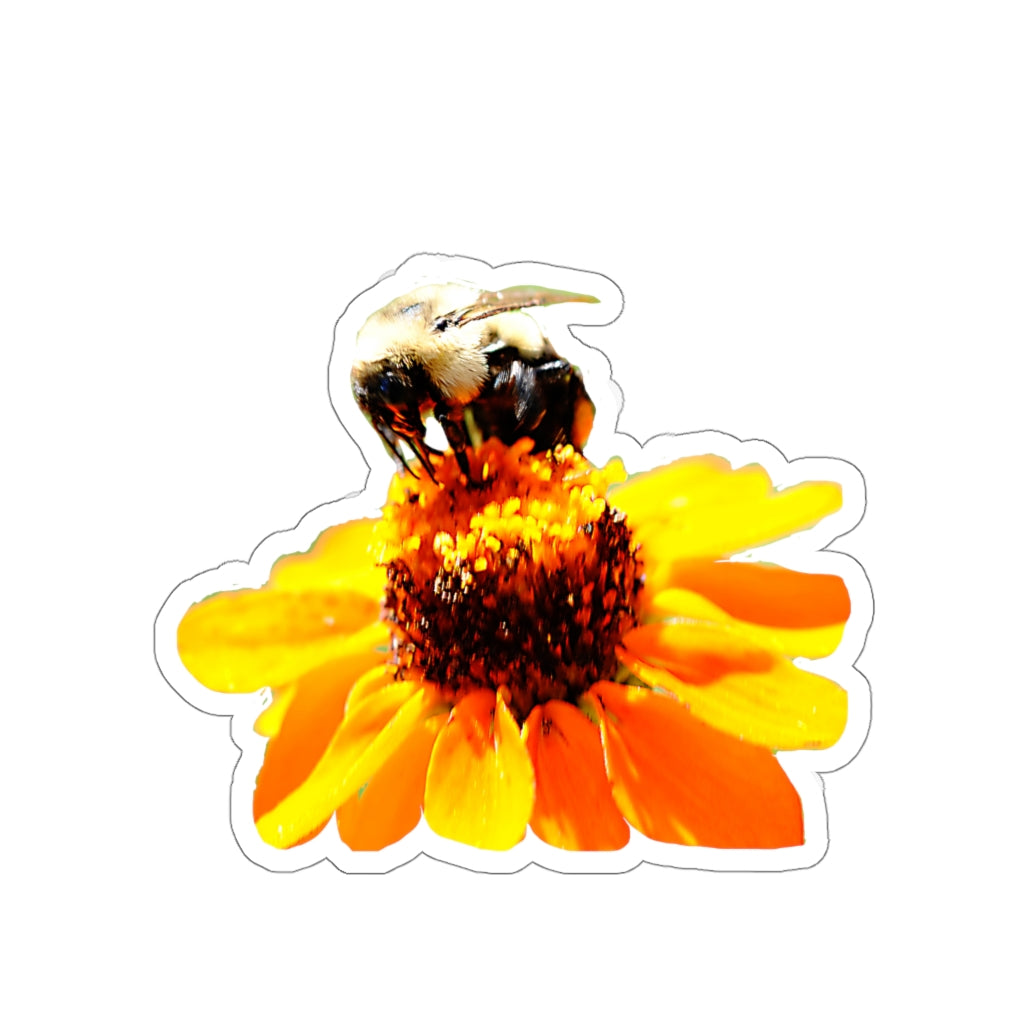 Bee on a Flower Kiss-Cut Stickers