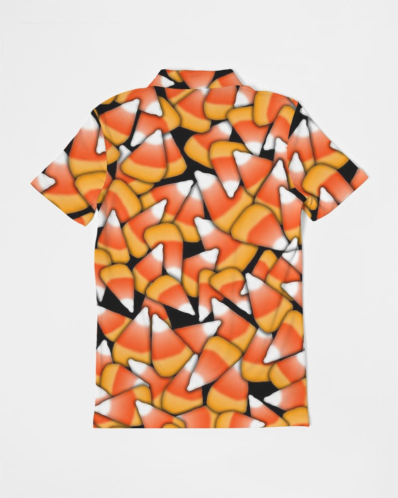 Candy Corn Pattern Men's Slim Fit Short Sleeve Polo