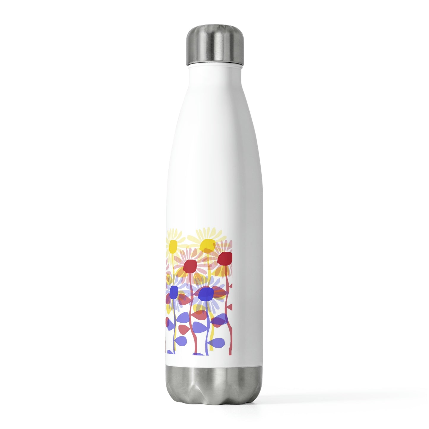 Red Yellow Blue Sunflowers 20oz Insulated Bottle