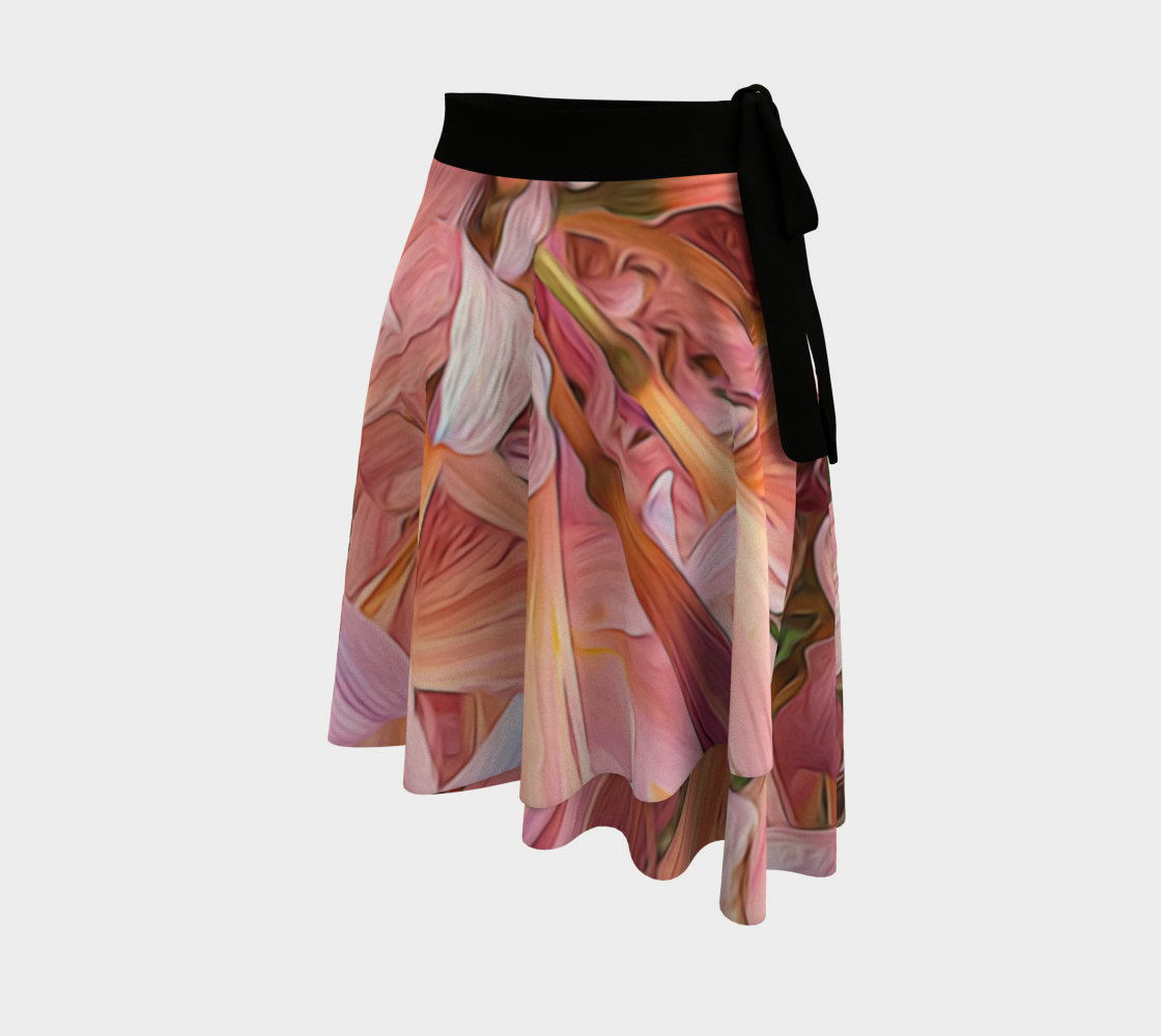 Pink Amaryllis Wrap Skirt