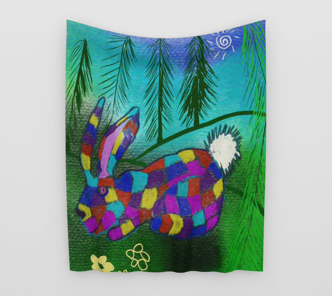 Patchwork Bunny Tapestry