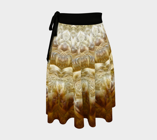 Gold Clouds Kaleidoscope Wrap Skirt
