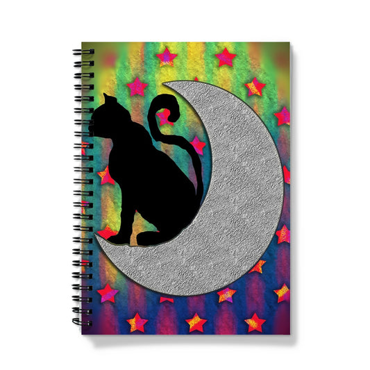 Cat On A Moon Notebook