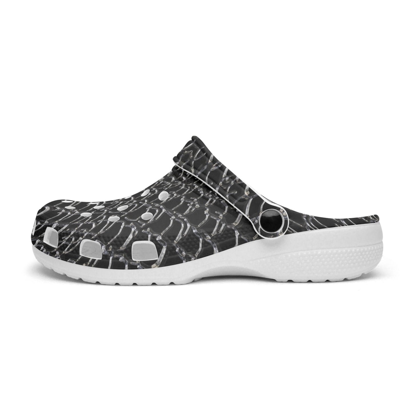 Silver Chainmail 413. All Over Printed Clogs