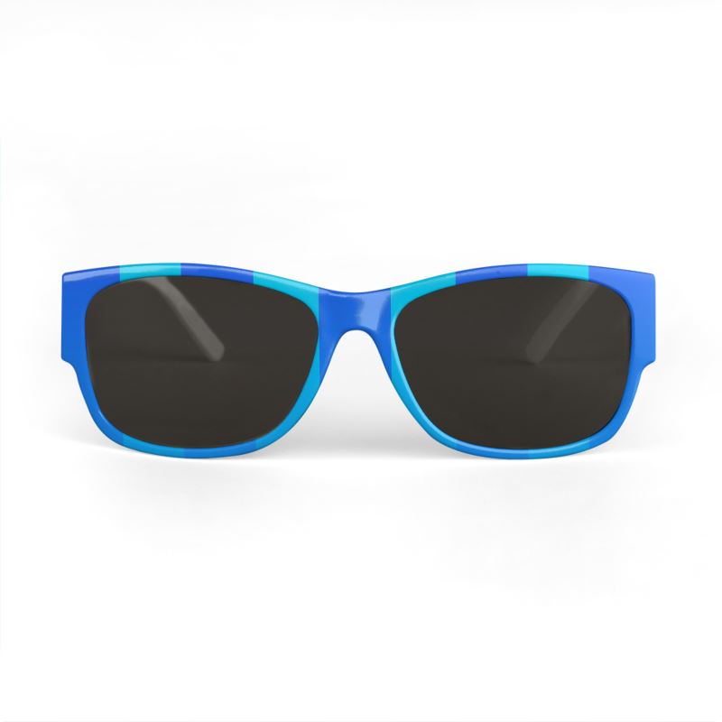 Soft Blend Blue Stripe Sunglasses