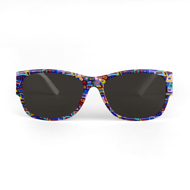 Wavy Square Pattern Sunglasses
