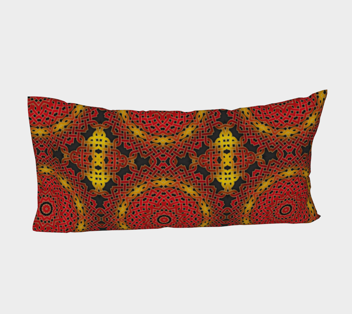 Celtic Orange Spirals Bed Pillow Sleeve