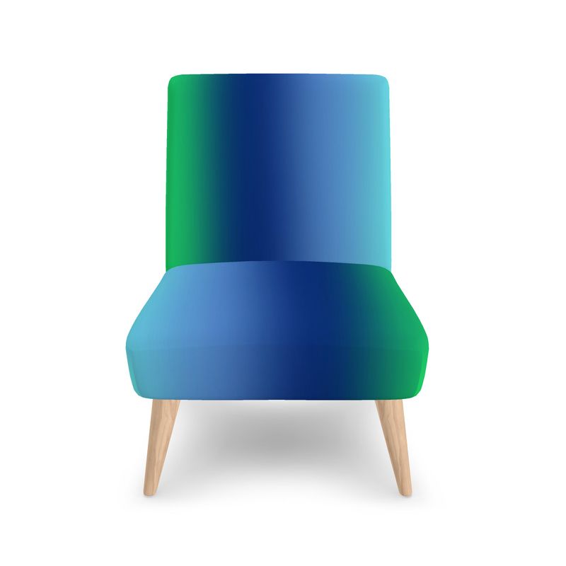 Green and Navy Gradient Occasional Chair