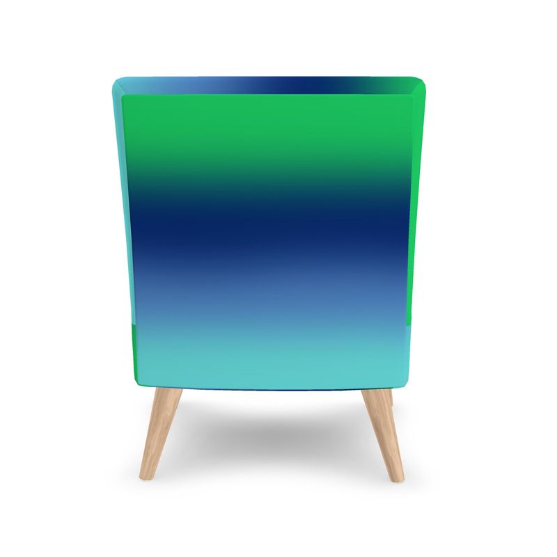 Green and Navy Gradient Occasional Chair