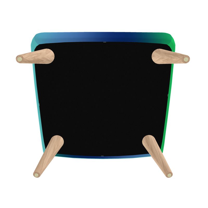 Green and Navy Gradient Occasional Chair