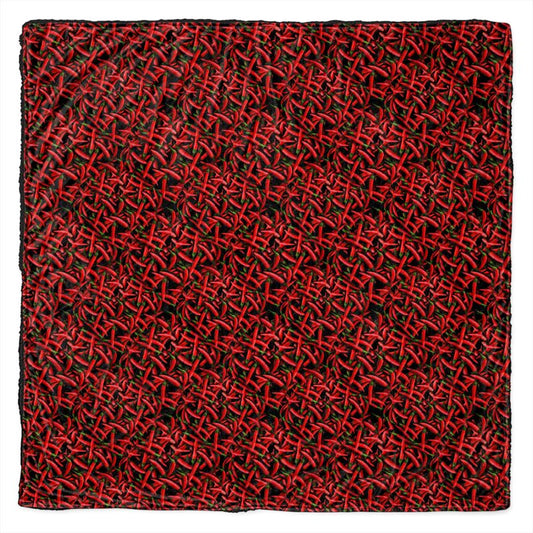 Red Chili Peppers Pattern Throw